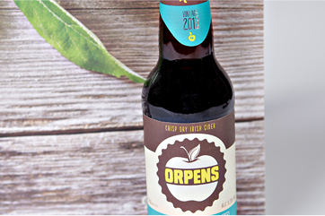 marketing material for Orpens Cider Ireland